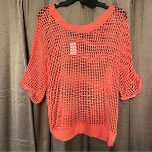Salmon loose knit top